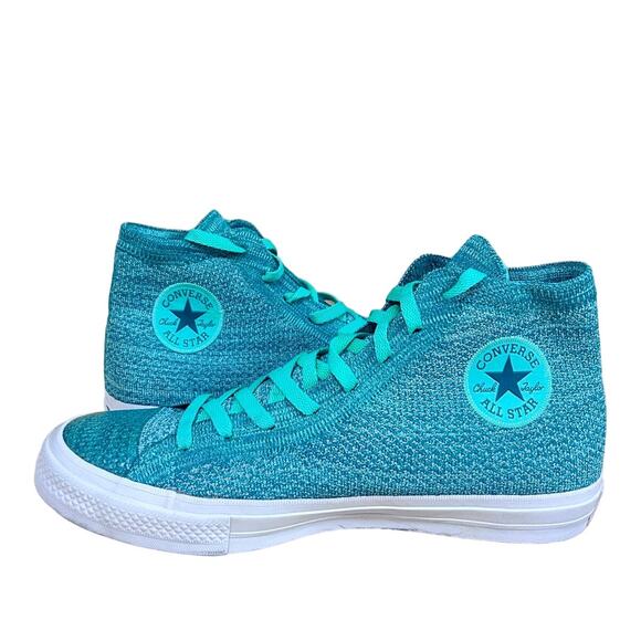 Converse All Star - CT Flyknit Hi Top - Sneakers - Green -Women's -12.5 -157632C - Picture 1 of 10